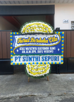 Papan Bunga Duka di Kebonpedes